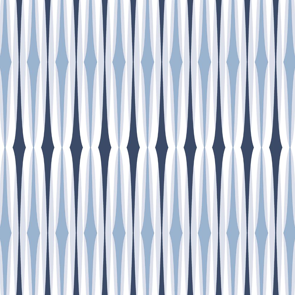 Patton Wallcoverings JJ38007 Rewind Century Stripe In Shades Of Blue Wallpaper